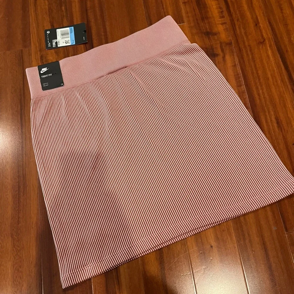 Nike Athletic Skirt Mini Air Rib Stripe Tight Fit Active Bodycon Stretch New M